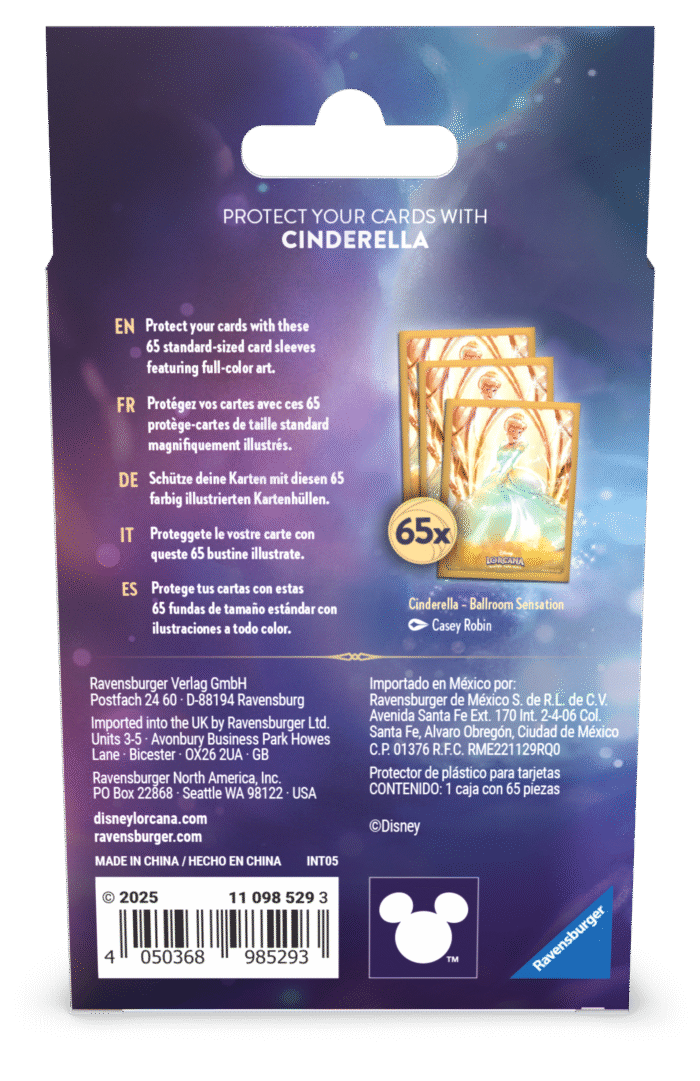 Disney Lorcana: Archazia's Island Card Sleeves - Cinderella